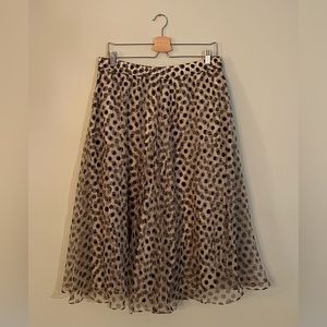Anthropologie Polka Dot Pull On Skirt by Dhruv Kapoor NWT